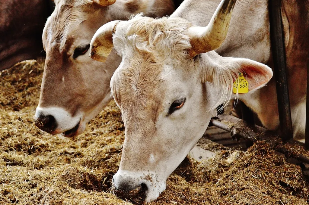 Cattle at the feed trough